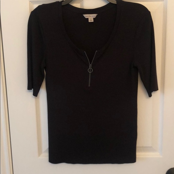 Calvin Klein Tops - Calvin Klein Jeans zipper Henley - Small
